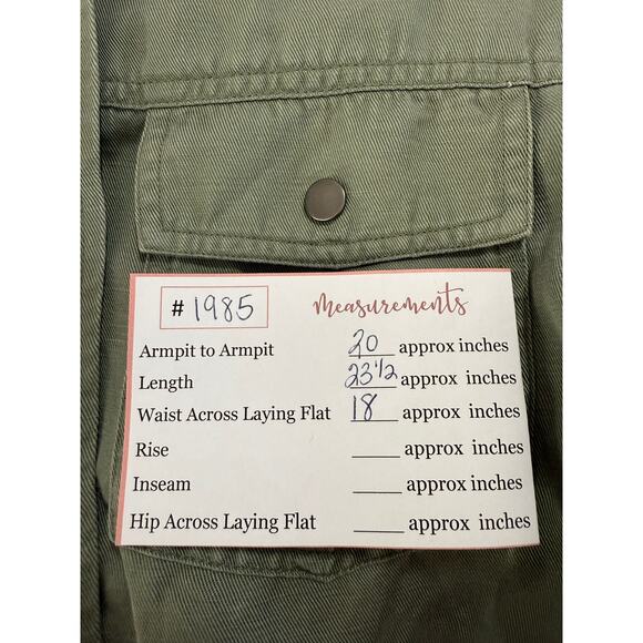 Rails Collins Sage Green Utility Linen Blend Long Sleeves Fall Jacket Size XS - Picture 10 of 10